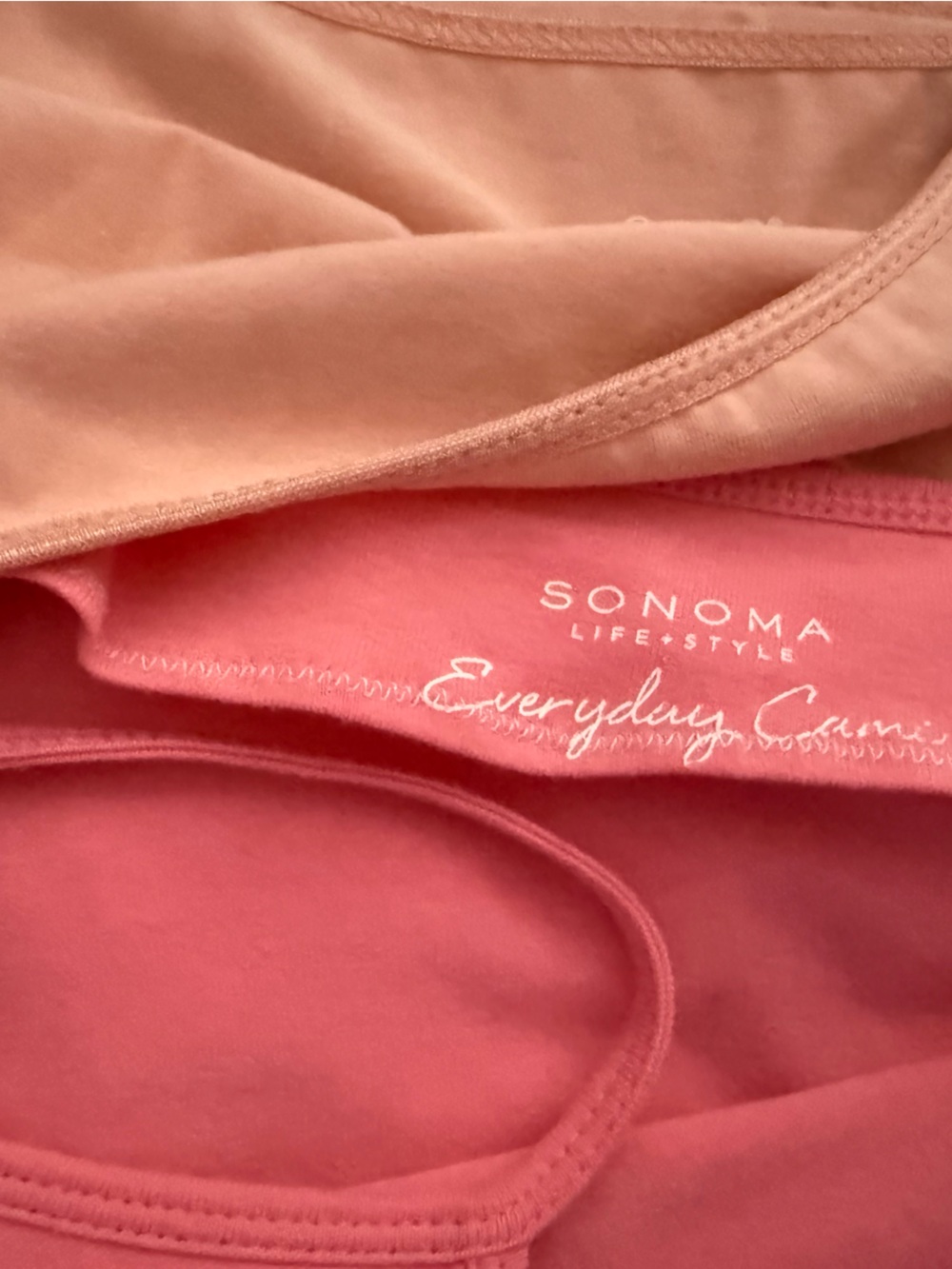 a.n.a Pack of Two Women's Pink and Peach Camisole Tanks - Picture 3 of 4